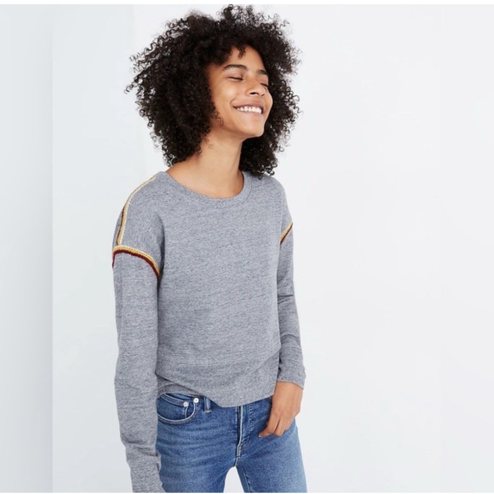 Mile(s) Madewell embroidered gray sweatshirt‎ size xxs